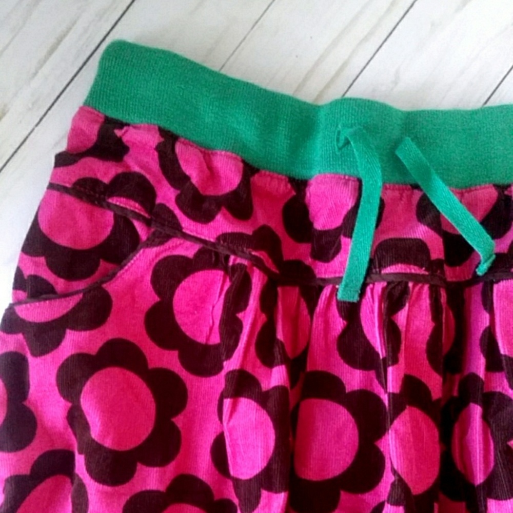 Mini Boden Girl's 13-14 Corduroy Flower Skirt